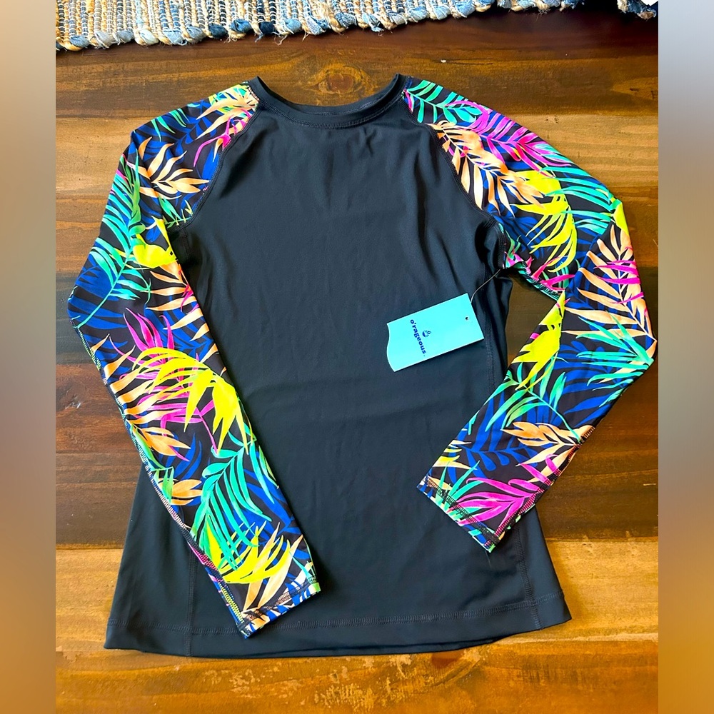 o'rageous.Junior Long Sleeves RASH GUARD INTO THE TROPICS Print Top